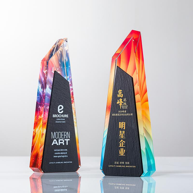 Custom Crystal + Marble Trophy Award - Model #103