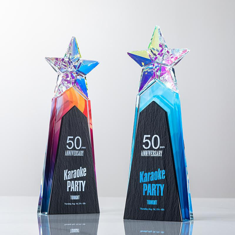 Custom Crystal + Marble Trophy Award - Model #102