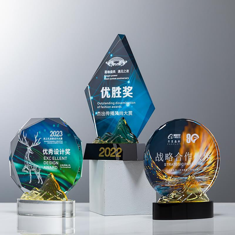 Custom Crystal Trophy Award - Model #148