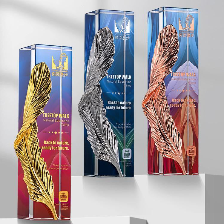 Custom Crystal Trophy Award - Model #013