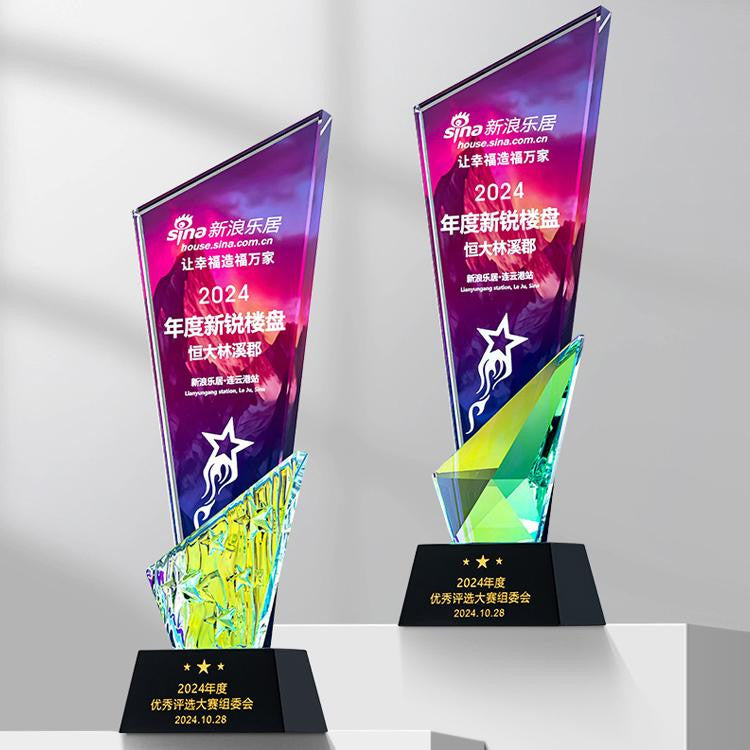 Custom Cry- stal Trophy Award - Model #078