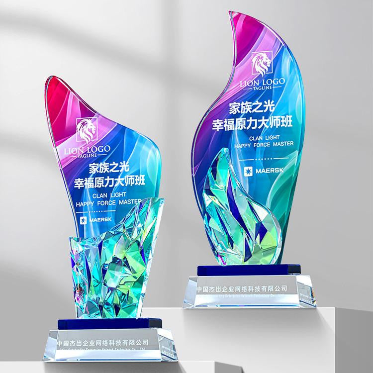 Custom Crystal Trophy Award - Model #076