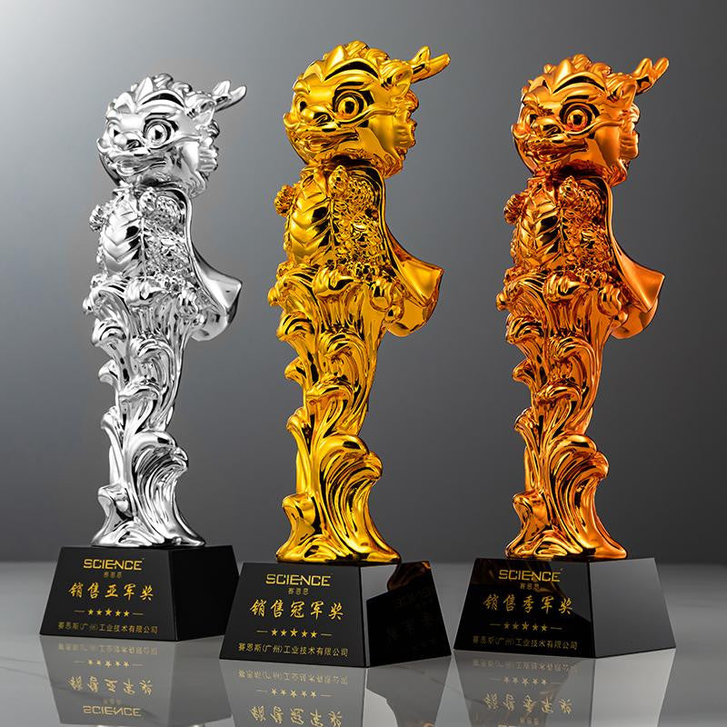 Custom Resin + Cr- ystal Trophy Award - Model #119