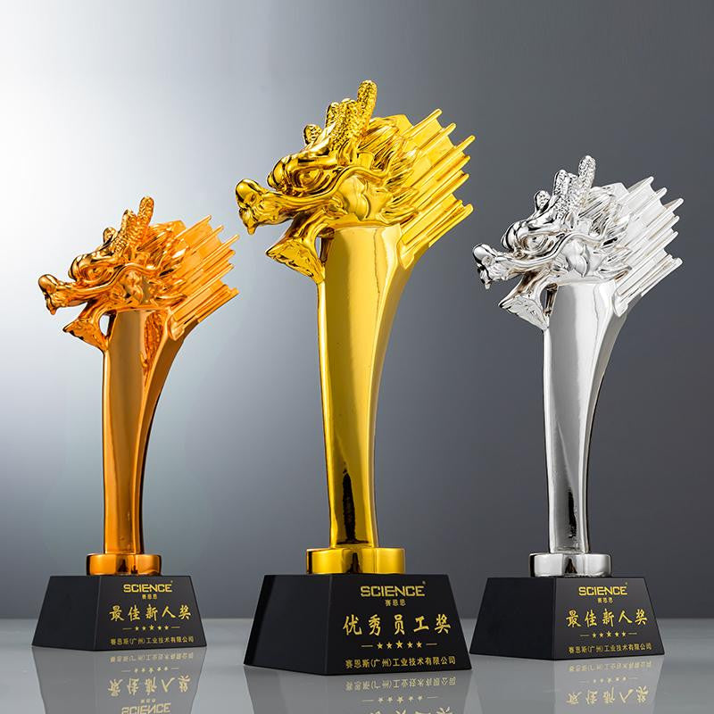 Custom Resin + Cr- ystal Trophy Award - Model #121