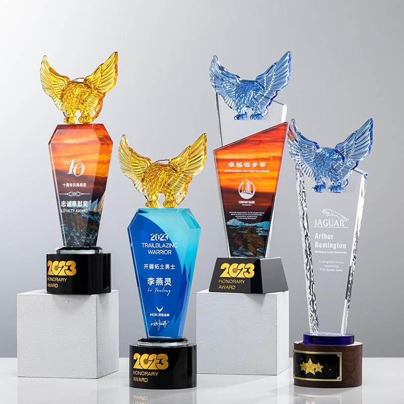 Custom Crystal + Black Crystal Heavy Quantity: ≈1300g Trophy Award - Model #129