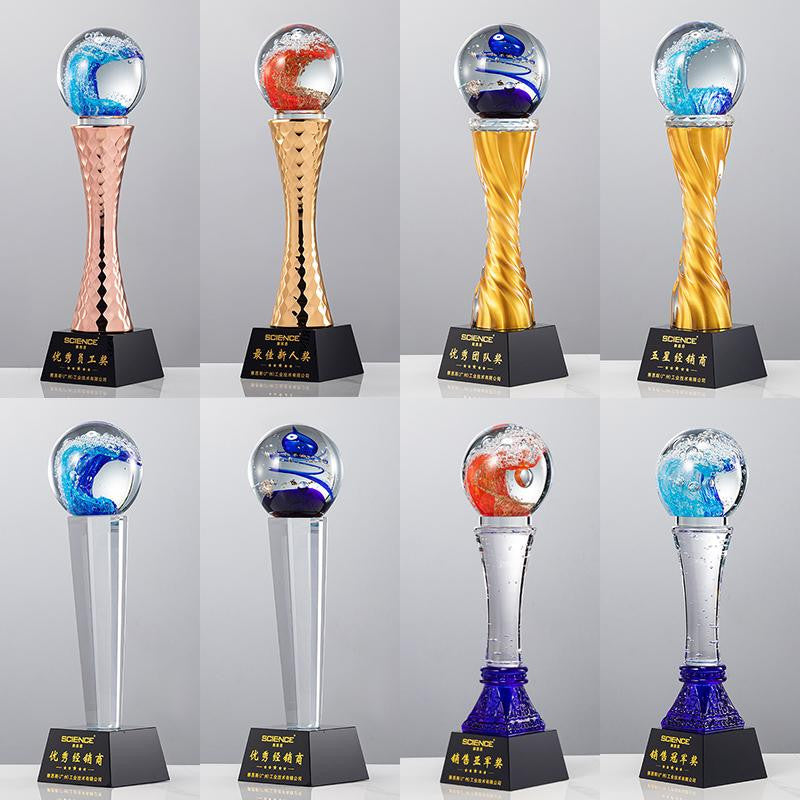 Custom Crystal Trophy Award - Model #146