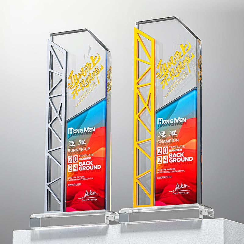 Custom Crystal + Alumi- num Alloy/Acryl Trophy Award - Model #139