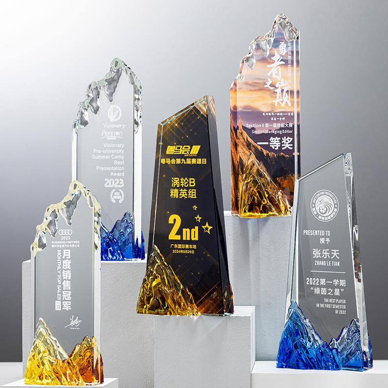 Custom Crystal Trophy Award - Model #023