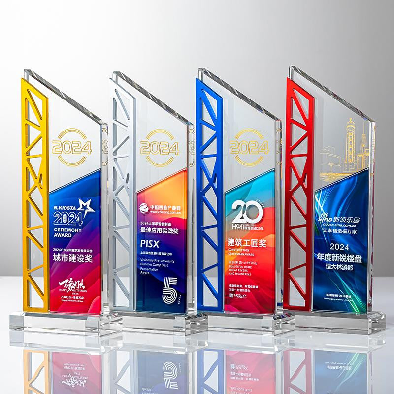 Custom Crystal + Alumi- num Alloy/Acryl Trophy Award - Model #053